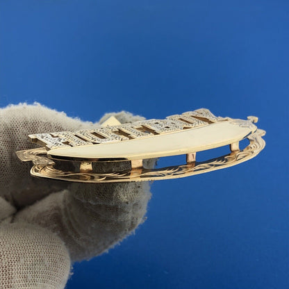 Gorgeous 10k Yellow Gold Diamond Hot Boy Chili Pepper Dangle Pendant