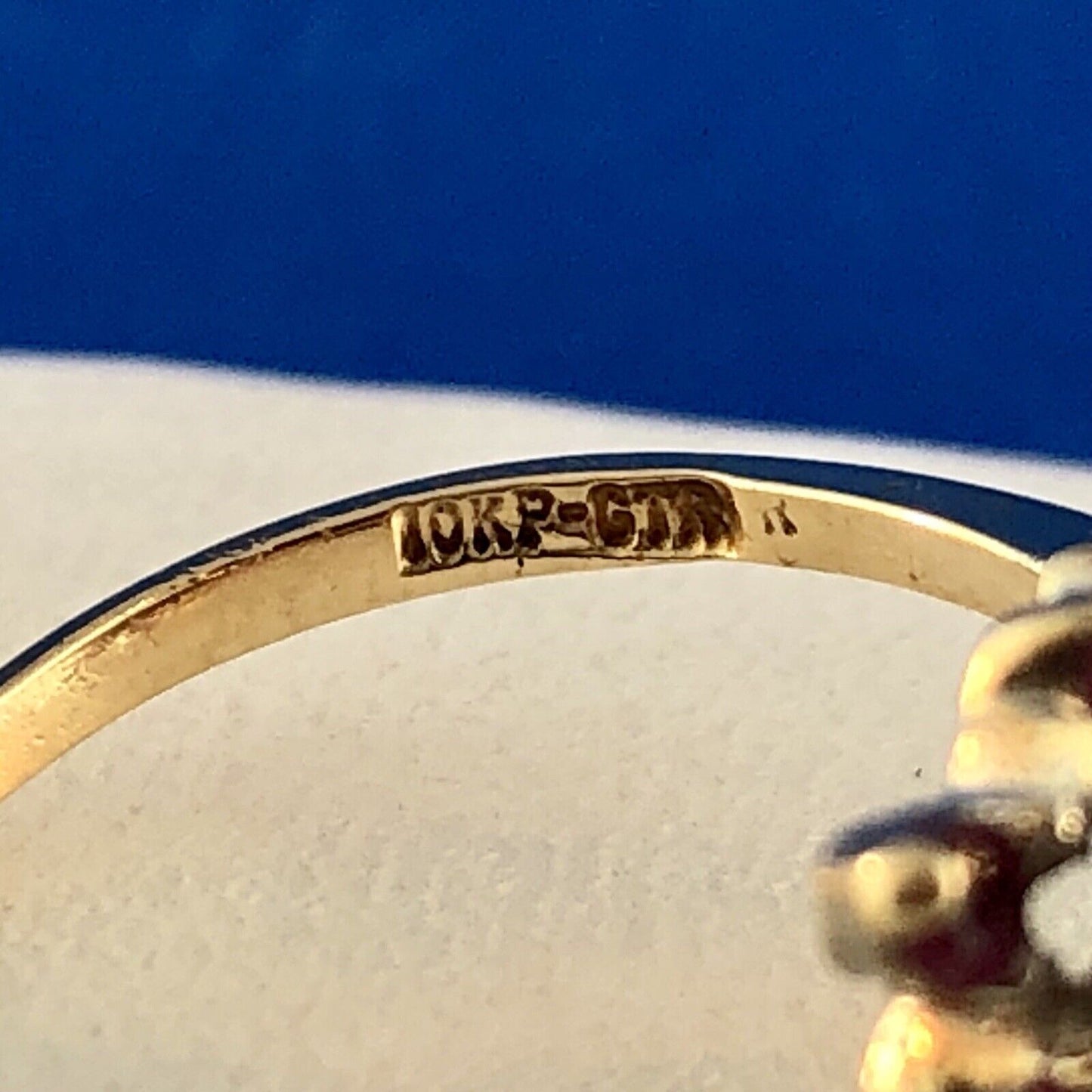 Vintage 10K Yellow Gold Ruby Diamond Cluster Bypass Cocktail July Occasion Ring