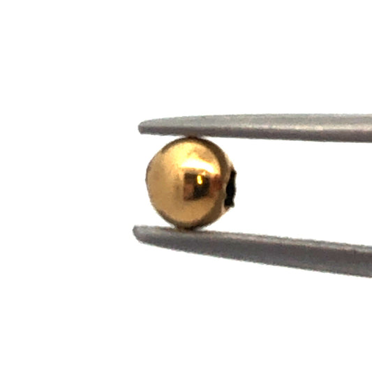 14K Yellow Gold Ball Bead Slide Bracelet Spacer Charm