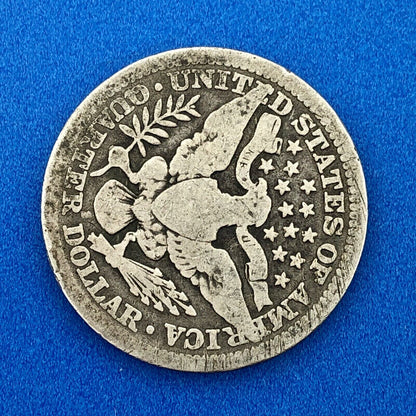1914 S Silver Barber Quarter $.25 Better Key Date San Francisco Coin Rare Scarce