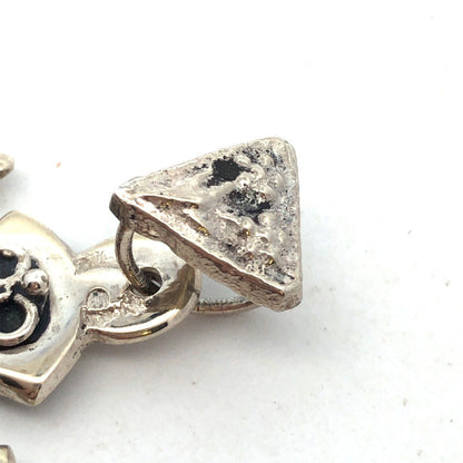 Vintage Jerusalem 925 Sterling Silver Twist Detail Cross Pendant