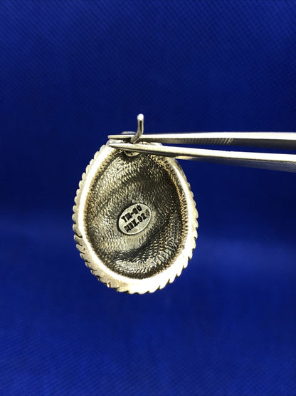 Taxco Mexico 925 Sterling Silver Chunky Teardrop Floral Stud Earrings