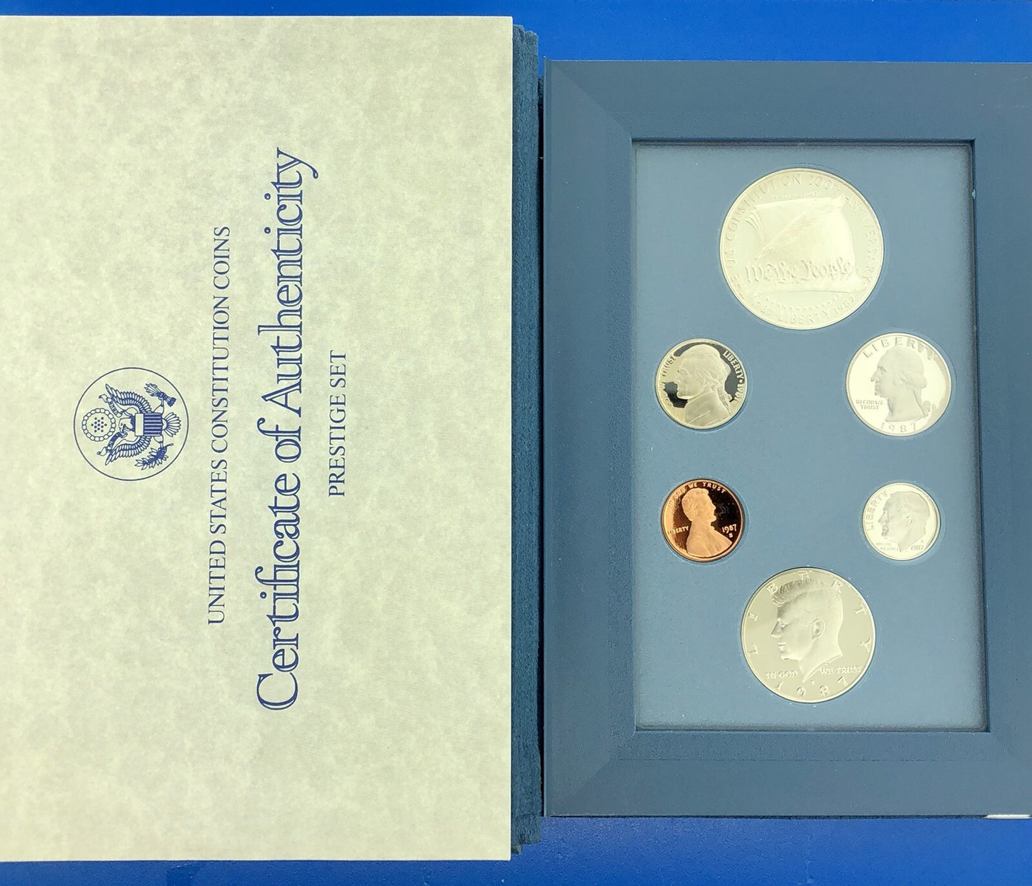 1987 S US Constitution Commem Silver Dollar Prestige Six Coin Proof Set OMP/COA