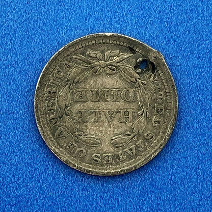 1855 P Seated Liberty Silver Half Dime Type 3 Better Key Rare Philadelphia Coin