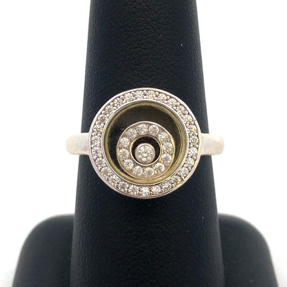 Designer STS 925 Sterling Silver Round Cubic Zirconia CZ Infinity Size 8 Ring