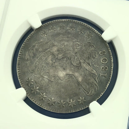 1808/7 Capped Bust Silver Half Dollar 50c Lettered Edge NGC VF30 O-101 Coin