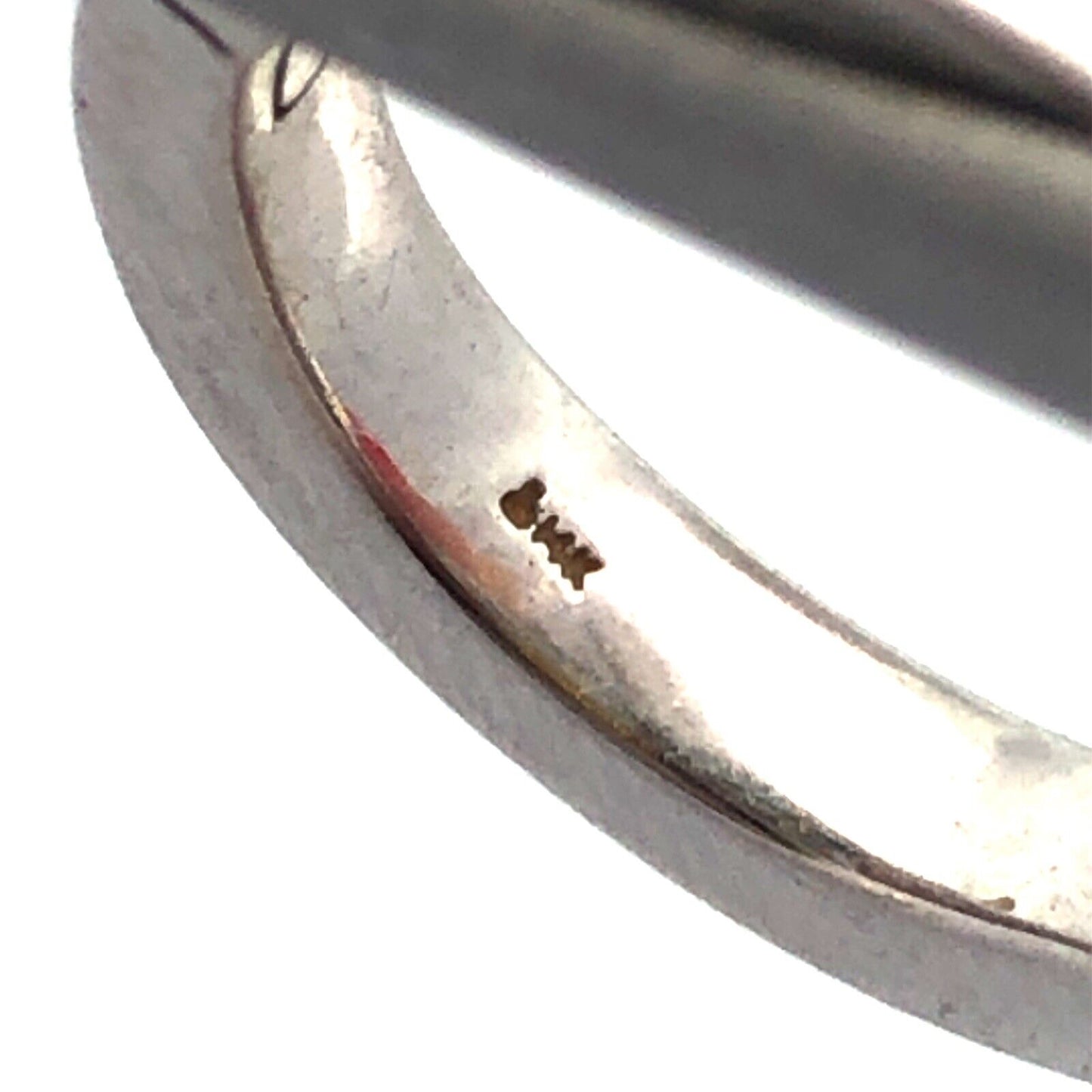 Designer 14K White Gold Round Diamond Hinged Hoop Earrings