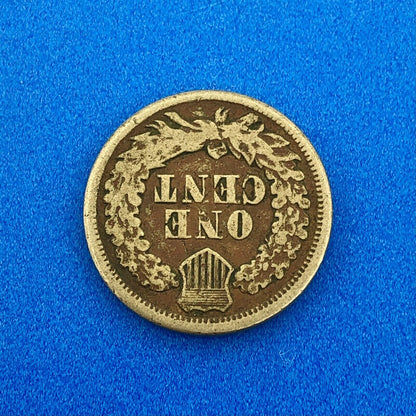 1863 P 1 Cent Indian Head Cent with Shield Better Key Date Copper-Nickel Coin