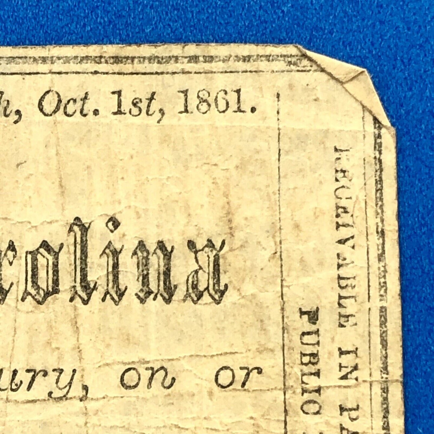 1861 State Of North Carolina 5 Cents 5c Civil War Obsolete State Scrip Note