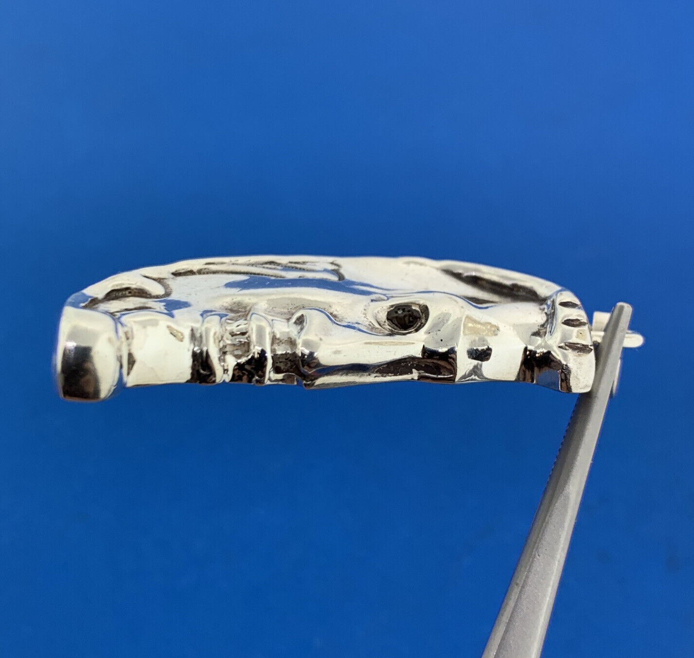 Designer 925 Sterling Silver Man In The Moon Crescent Statement Pendant