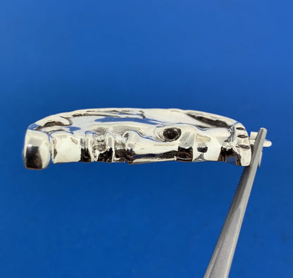 Designer 925 Sterling Silver Man In The Moon Crescent Statement Pendant