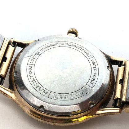 Vtg Mid Century 10K Gold Filled Hamilton Automatic Accordion Band Wrist Watch