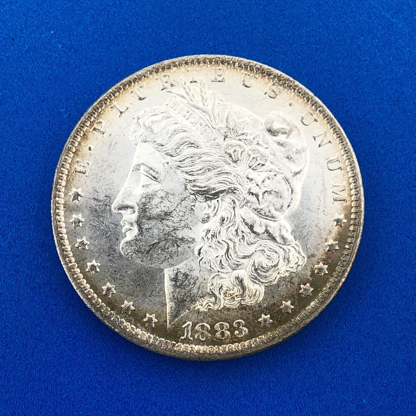1883 O Morgan Silver Dollar $1 Better Rare Key New Orleans Mint Coin BU Toning
