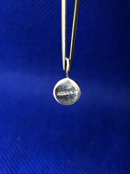 PST 925 Sterling Silver Initial Letter L Alphabet Small Round Pendant Charm