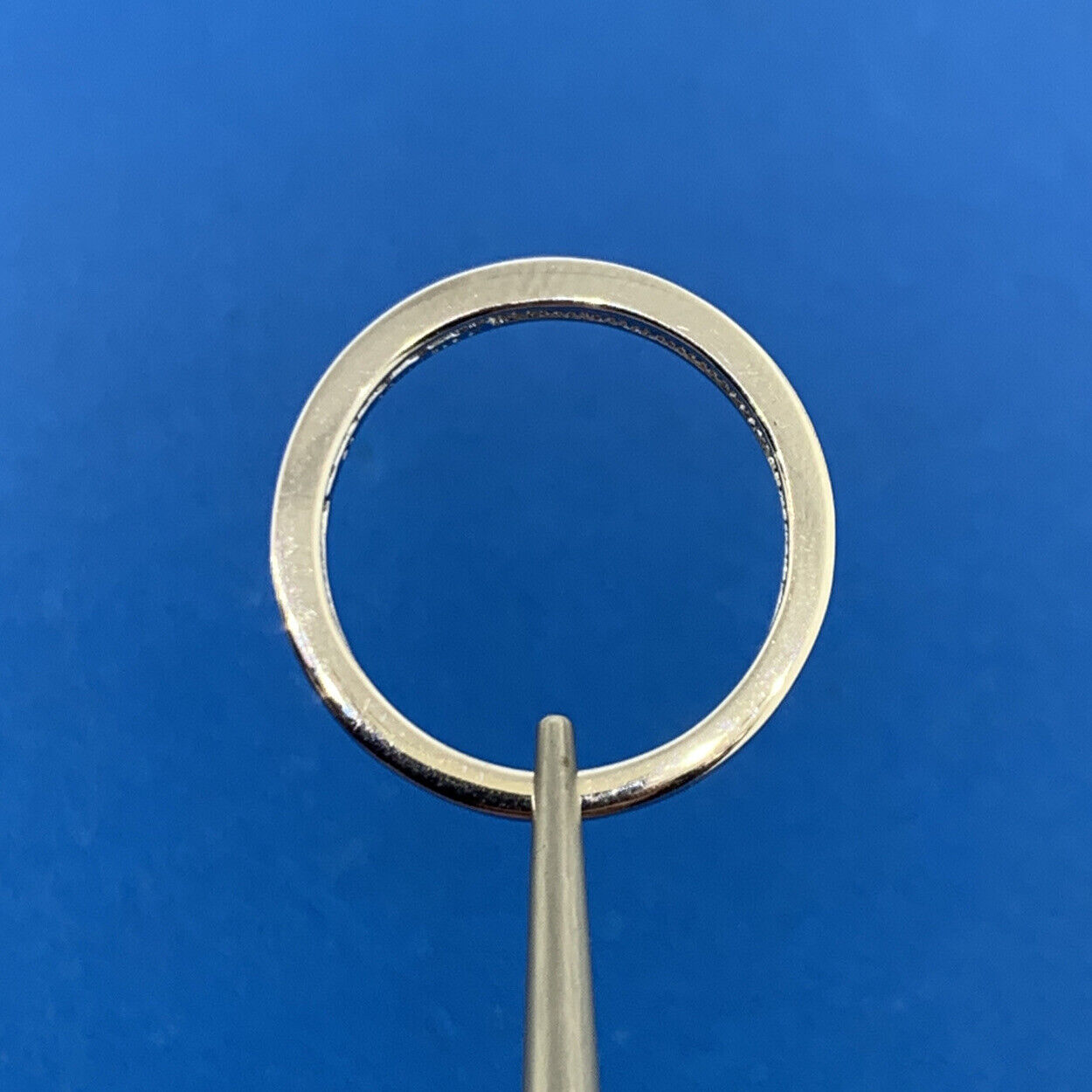 Designer Sterling Silver 925 Channel Set CZ Design Stackable Size 9 Band Ring