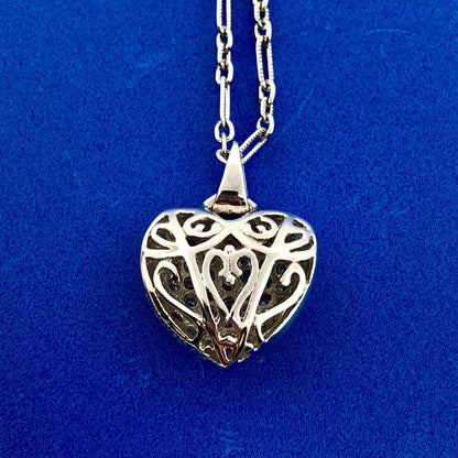Jacmel Mauritius JCM Sterling Silver 925 Cubic Zirconia Heart Pendant Necklace
