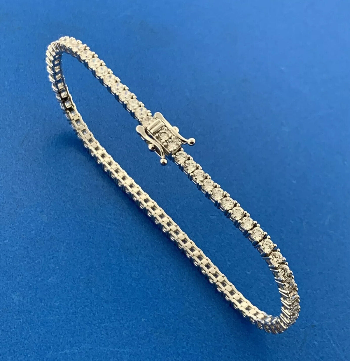 Designer SW 925 Sterling Silver Cubic Zirconia CZ Sparkling Tennis Bracelet