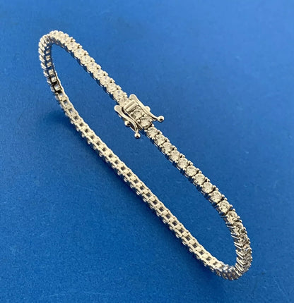Designer SW 925 Sterling Silver Cubic Zirconia CZ Sparkling Tennis Bracelet