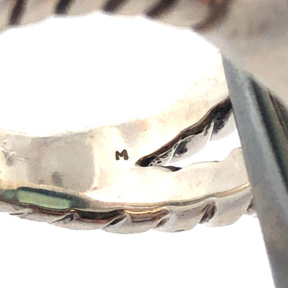 David Yurman 925 Sterling Silver Aqua Chalcedony Square Albion Statement Ring