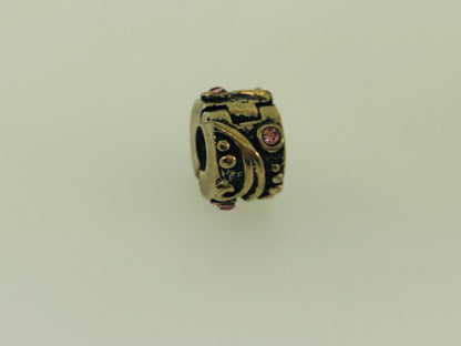 Retired PANDORA ALE Sterling Silver 925 Tendril Pink CZ Clip Bead Charm 790380