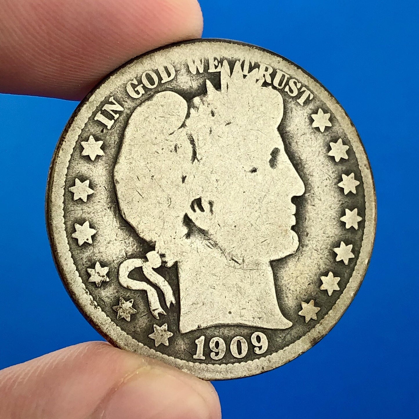 1909 P Silver Barber Half Dollar Better Key Date Philadelphia Coin Rare Scarce