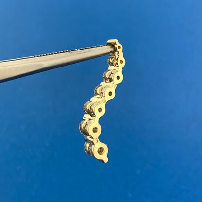 Designer 14K Yellow Gold Diamond Infinity Eternity Anniversary Bridal Pendant