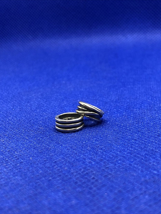 Authentic KALIA 925 Sterling Silver Triple Row Twist Spacer Slide Bracelet Charm