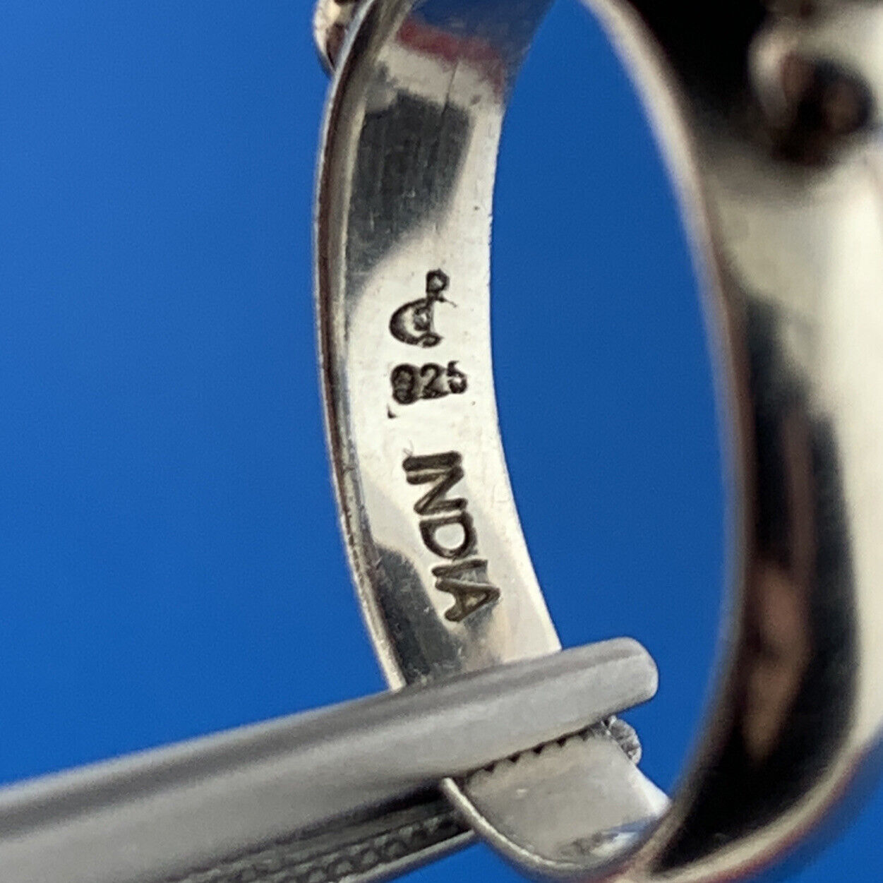 Designer D Paulus Sterling Silver 925 Lapis Malachite Statement Cocktail Ring