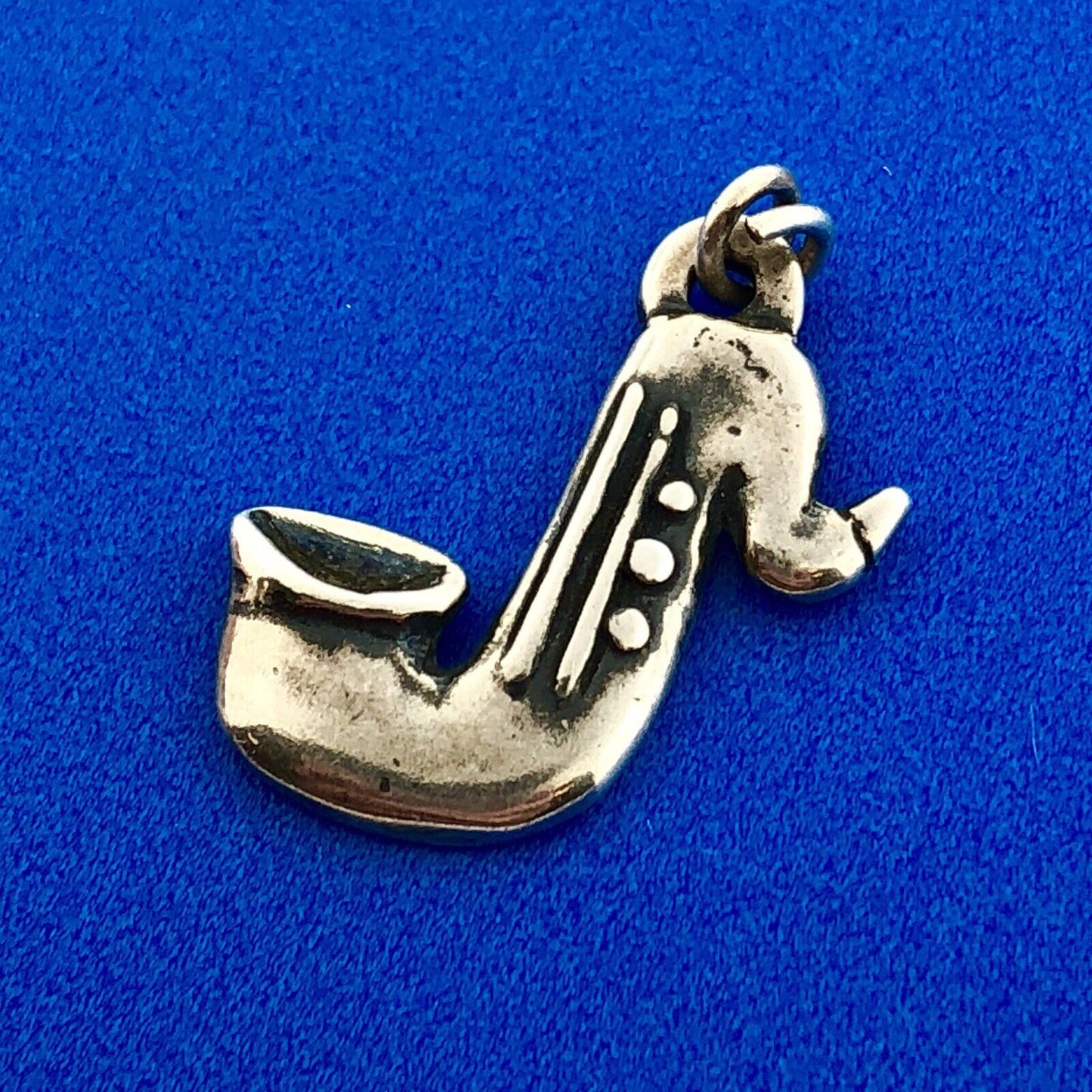 Iconic Jose Balli 925 Sterling Silver Jazz Saxophone New Orleans Charm Pendant