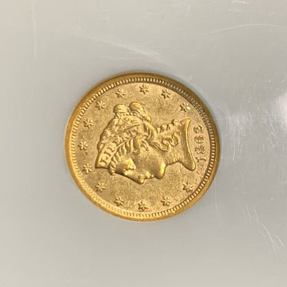 1862 S San Francisco $2.50 Coronet Head 90% Gold Quarter Eagle NGC AU53 Coin