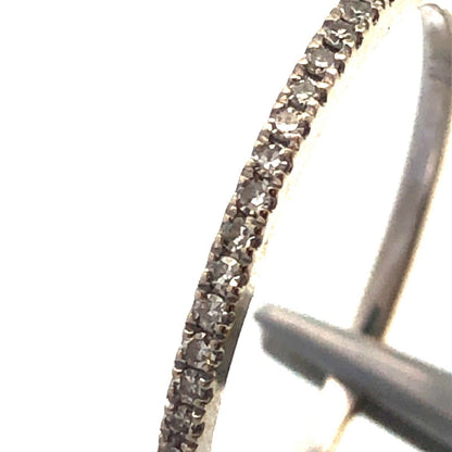14k White Gold Pave Diamond Wedding Anniversary Eternity Band Ring