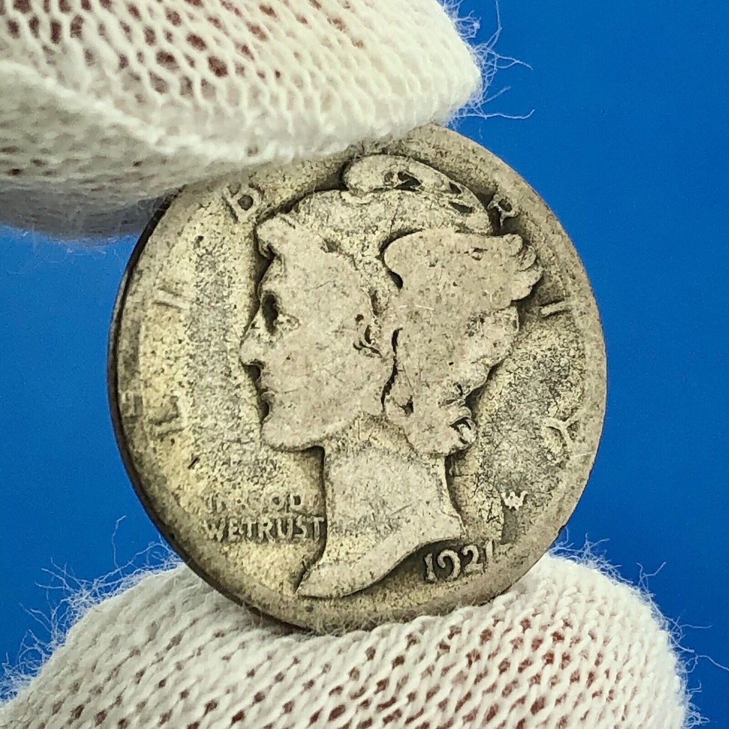 1921 P United States 90% Silver Mercury Dime Key Date Scarce Philadelphia Coin