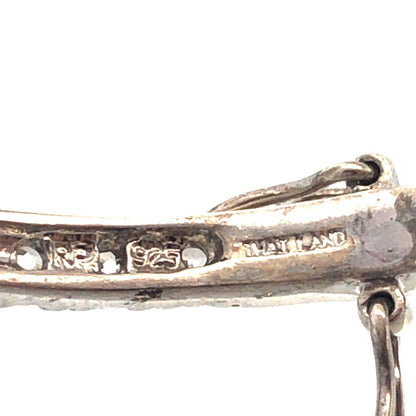 Designer 925 Sterling Silver Round Cubic Zirconia CZ Hinged Bangle Bracelet
