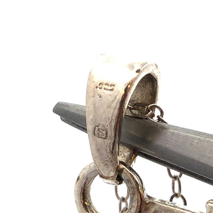 Designer S 925 Sterling Silver Horse Galloping Equine Pendant Necklace