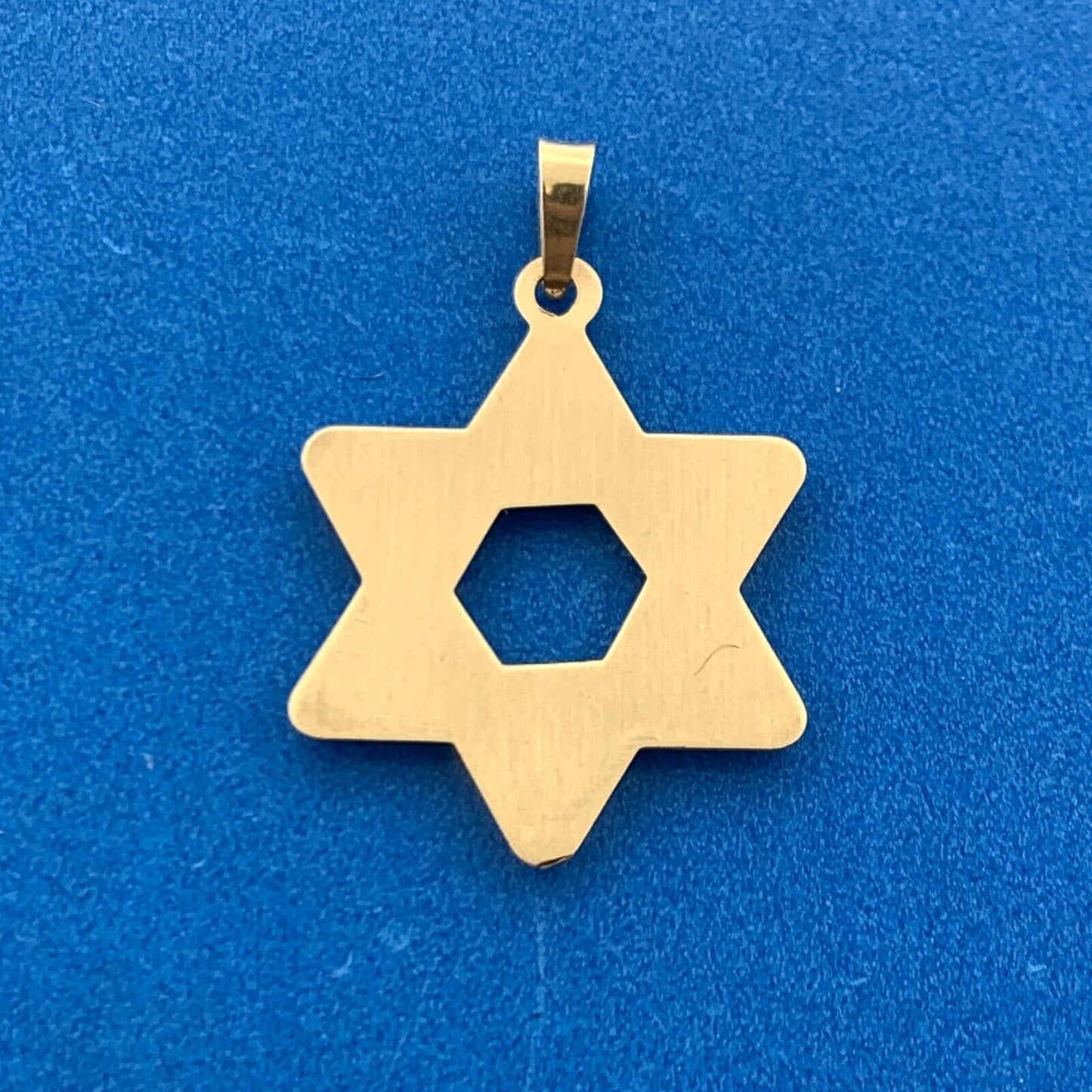 Gorgeous 14k Yellow Gold Rope Braid Religious Star of David Dangle Pendant