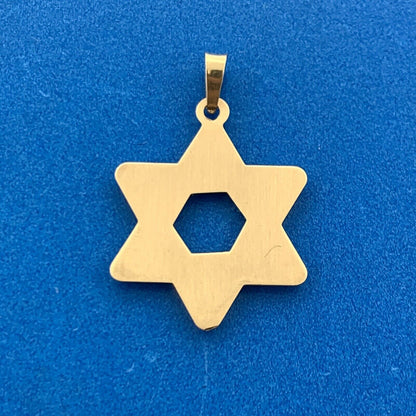 Gorgeous 14k Yellow Gold Rope Braid Religious Star of David Dangle Pendant