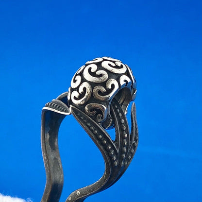 Authentic PANDORA Moments 925 Sterling Silver Feeling Groovy Swirl Charm 790400