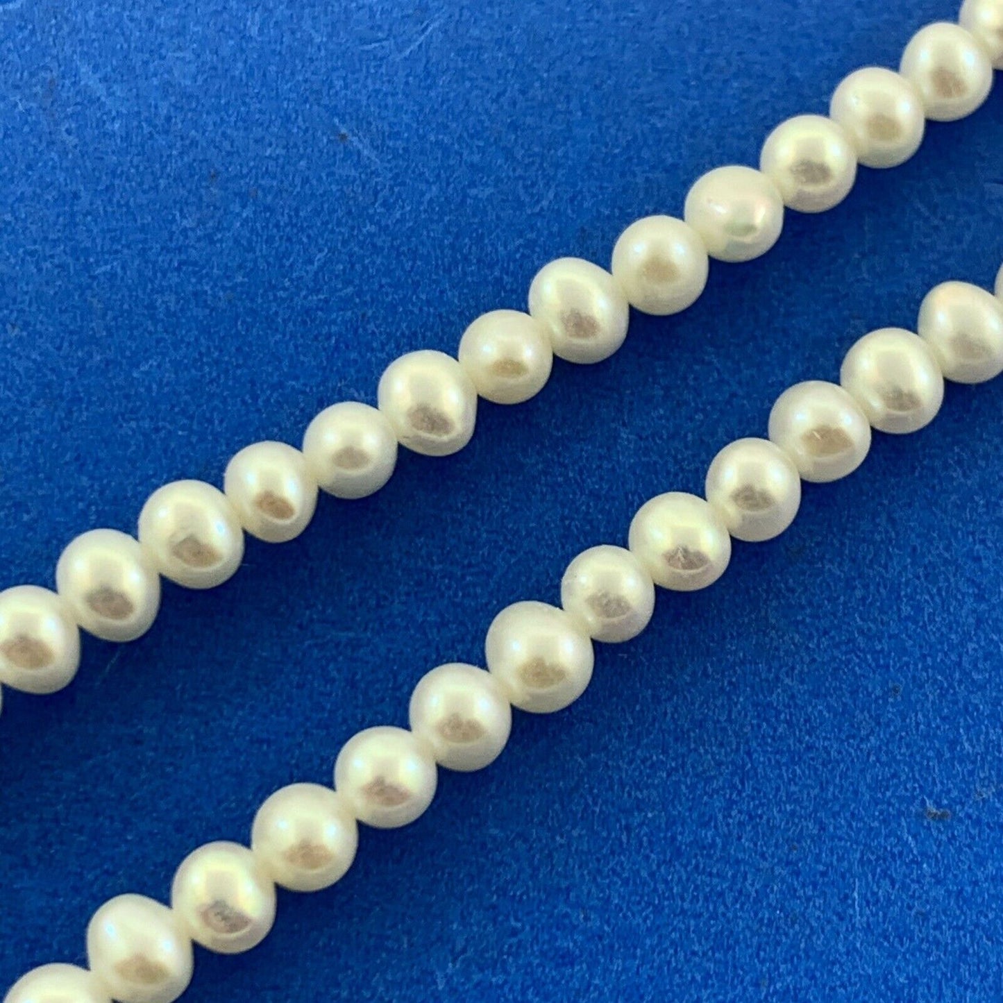 Designer RTI 10K Yellow Gold White Pearl Beaded Necklace