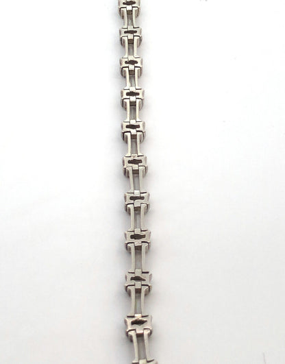 Designer 925 Sterling Silver Emerald Cut Cubic Zirconia Tennis Bracelet