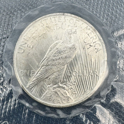 1923 P Peace Dollar GSA Soft Pack United States Uncirculated Silver Dollar Coin