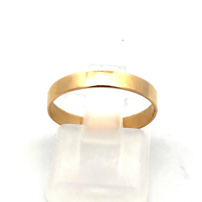 Designer CATBIRD 14K Yellow Gold Polished Flat Wedding Anniversary Band Ring