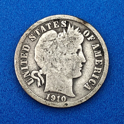 1910 P Barber Silver Dime $.10 Better Rare Scarce Key Philadelphia Mint Coin