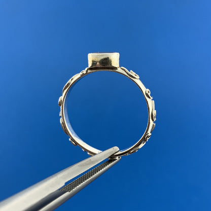 Designer 925 Sterling Silver White Topaz Scroll Design Stackable Band Ring