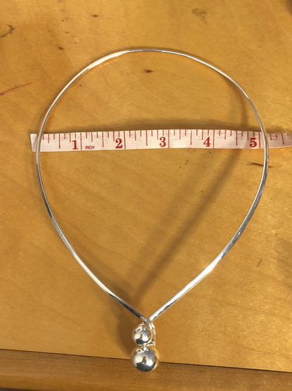 Designer Gems TV Promise 925 Sterling Silver Wire Collar Necklace #60442