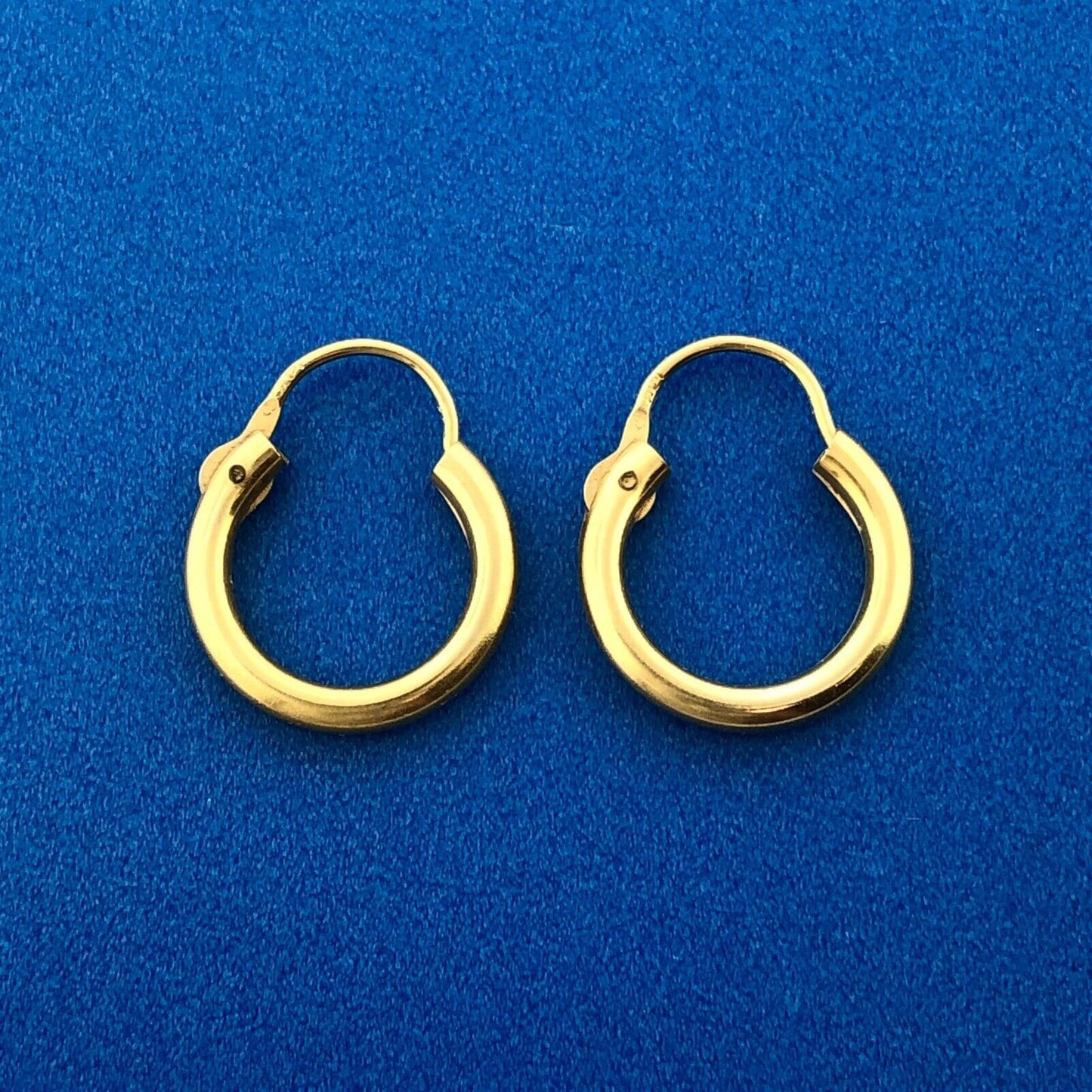 Designer 14K Yellow Gold Polished Huggie Huggy Hoop Earrings