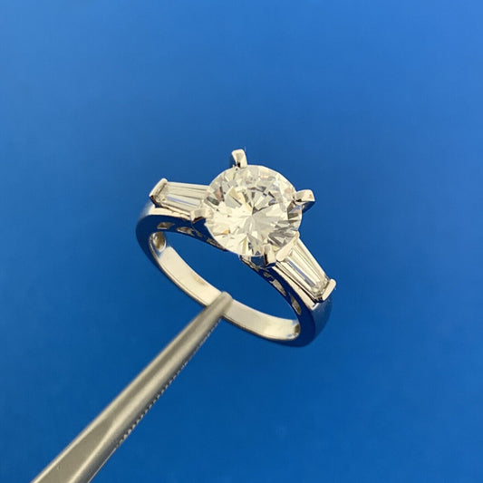Designer SW Sterling Silver Cubic Zirconia CZ Solitaire Accents Engagement Ring