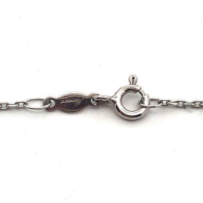 Designer Memoire 925 Sterling Silver Round Diamond Modernist Oval Necklace