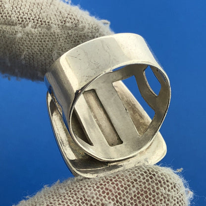 Jay King Desert Rose Trading Sterling Silver Jasper Modernist Cocktail Ring