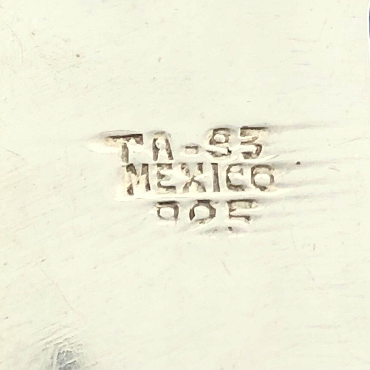 Stunning Taxco Mexican Sterling Silver 925 TA-S3 Glass Rectangle Dangle Pendant