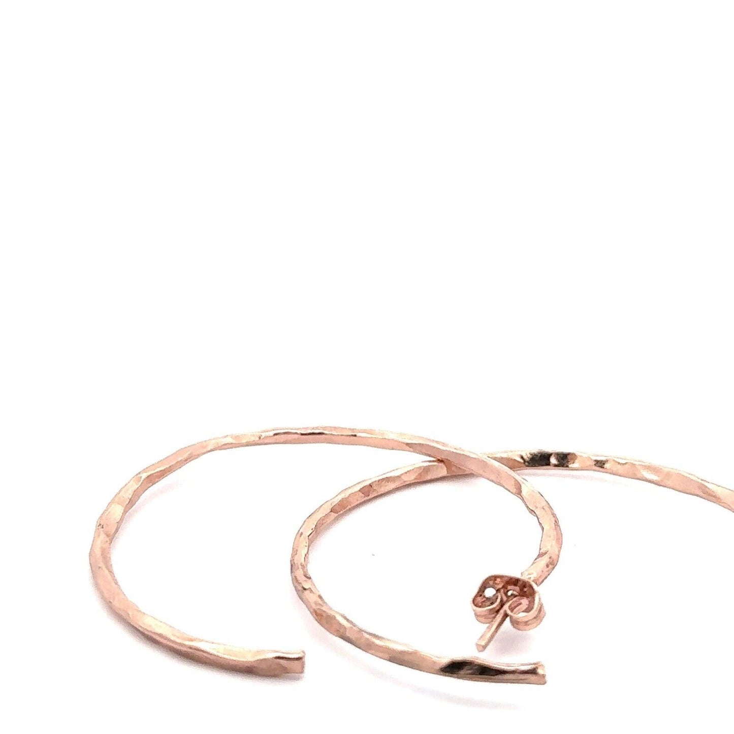 Designer IPPOLITA Brass Hammered Modernist Statement Hoop Earrings